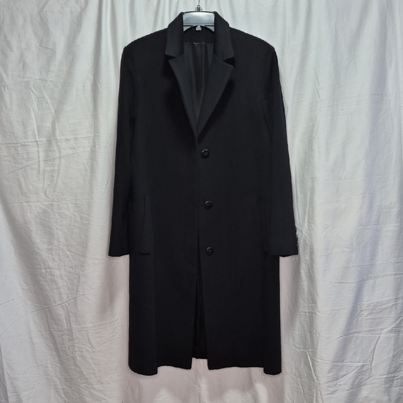 NWOT Woman's Fleurette Black 100% Cashmere Maxi Coat Sz 12 - Picture 1 of 13